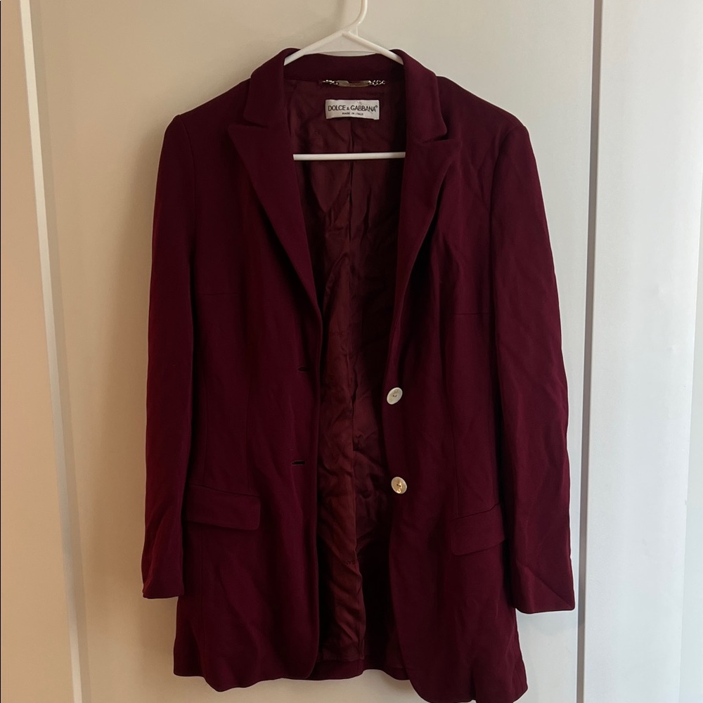 Dolce & Gabbana Deep Red Women's Blazer